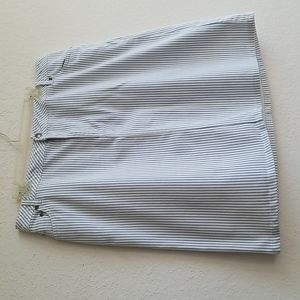 Jessica London Blue and White Stripe Skirt